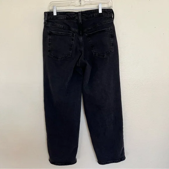 Old Navy High-Rise OG Loose Secret-Smooth Pockets Jeans Black Wash Size 6 Petite - Picture 2 of 12